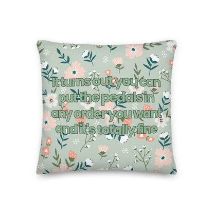"Pedal Order" Pillow