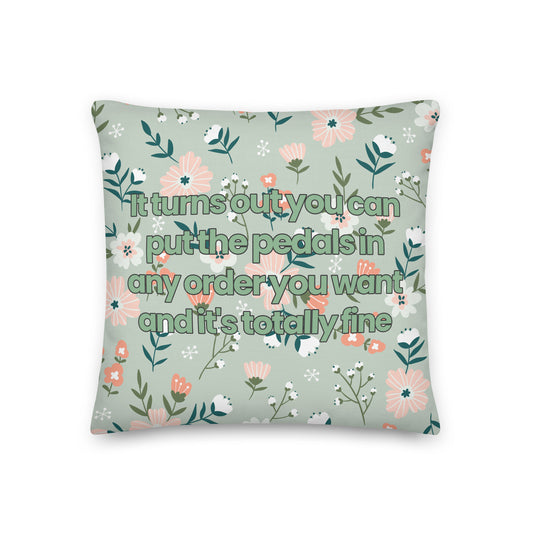 "Pedal Order" Pillow