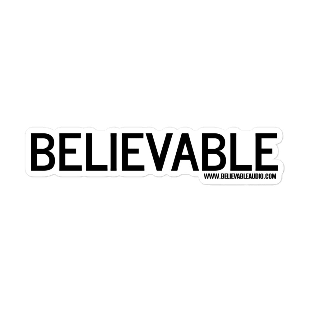 BELIEVABLE Logo Sticker