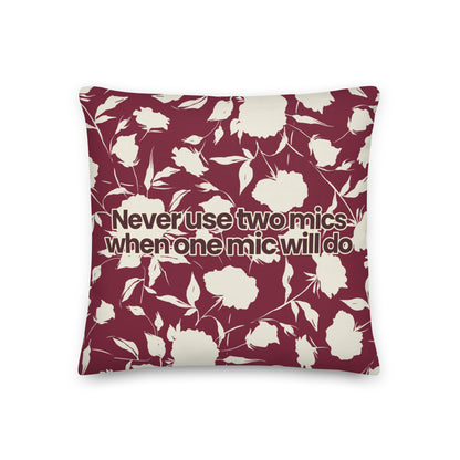 Mic Choices Throw Pillow